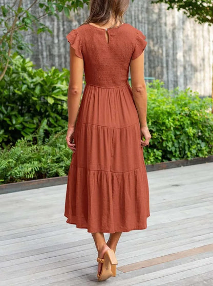 CM | Vestido midi fluido y escalonado