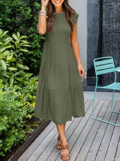 CM | Vestido midi fluido y escalonado