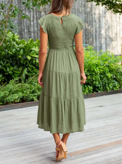 CM | Vestido midi fluido y escalonado