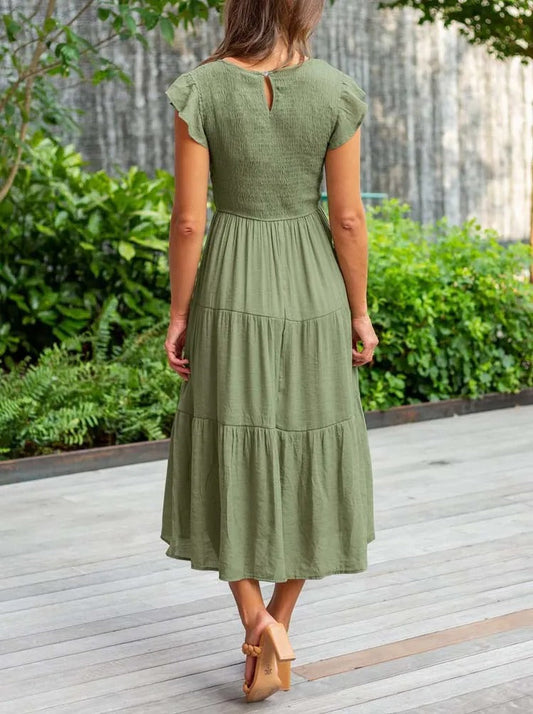 CM | Vestido midi fluido y escalonado