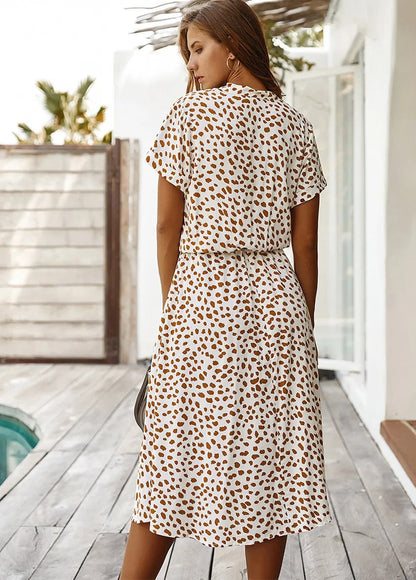 CM | vestido midi holgado para mujer con cinturón