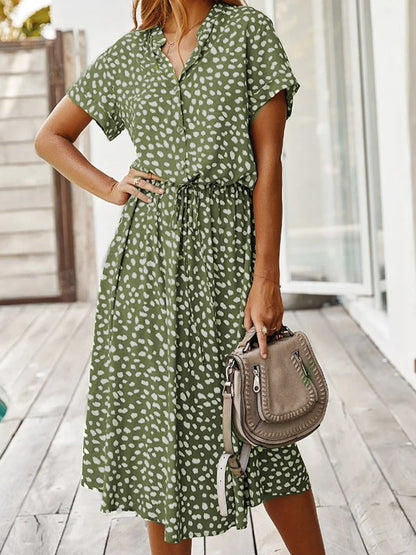 CM | vestido midi holgado para mujer con cinturón