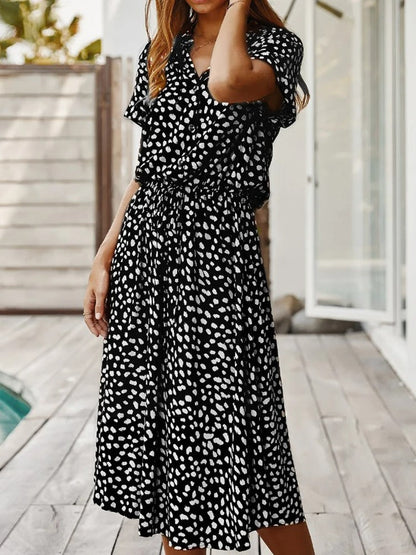 CM | vestido midi holgado para mujer con cinturón