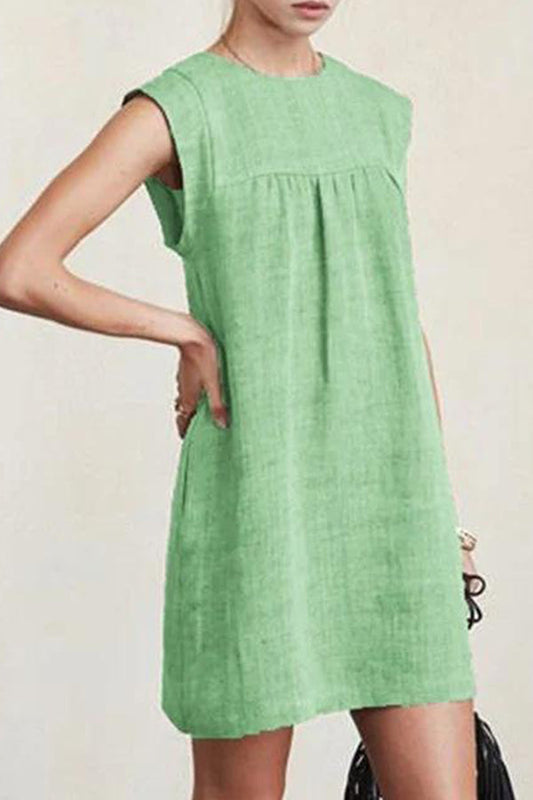 CM | MINI VESTIDO CASUAL SIN MANGAS A-LINE