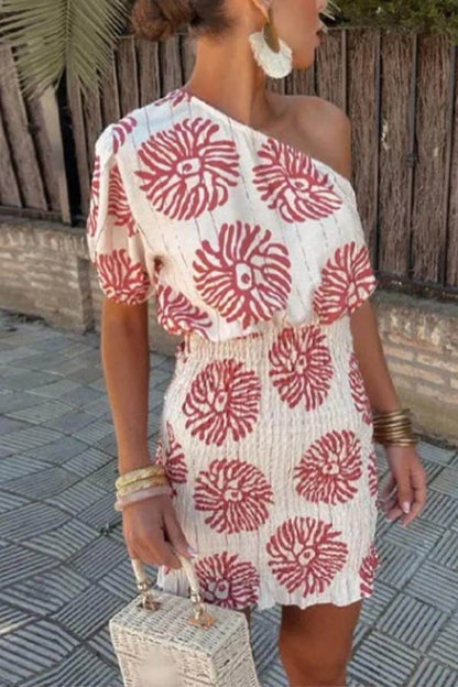 CM | Minivestido tubo estampado moderno