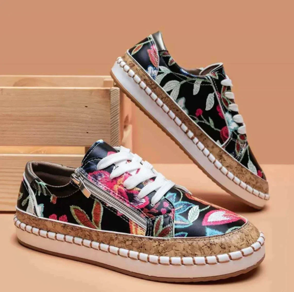 CM | Zapatillas alpargatas con estampado floral