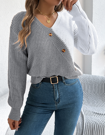 CM | Cálido jersey de colores para mujer