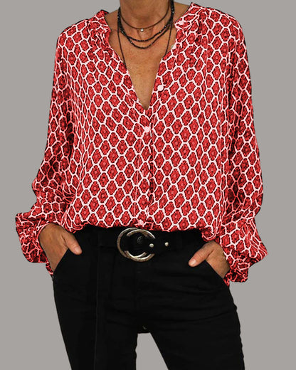 CM | blusa casual con cuello en V