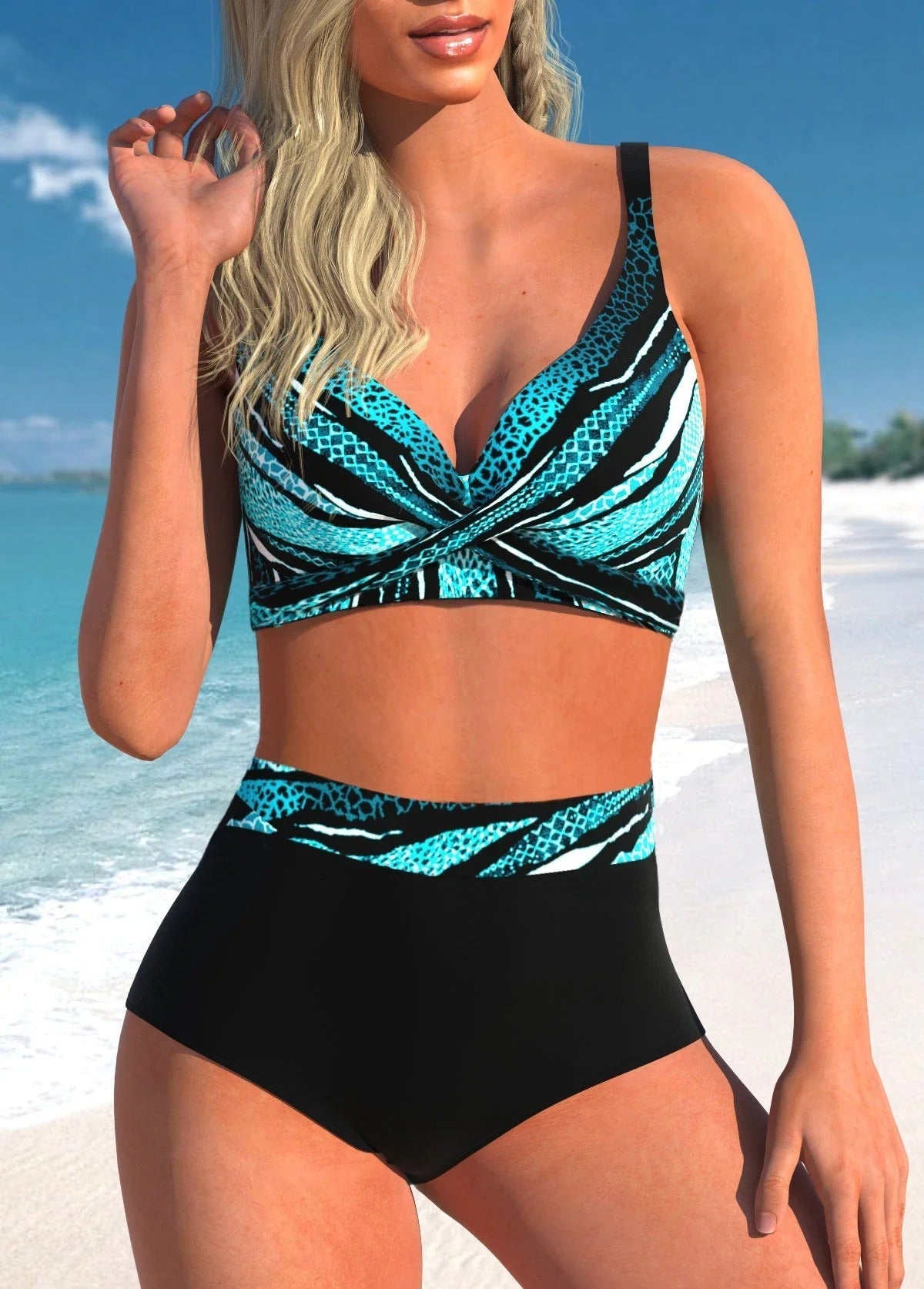 CM | Bikini de lunares y rayas