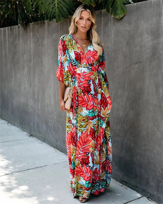CM | Boho Breeze Kimono Maxi Dress