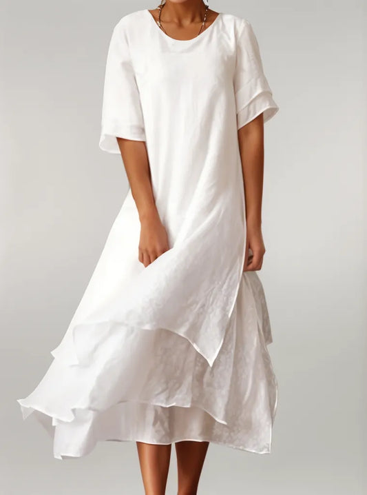 CM | Vestido midi fluido a capas