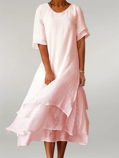 CM | Vestido midi fluido a capas
