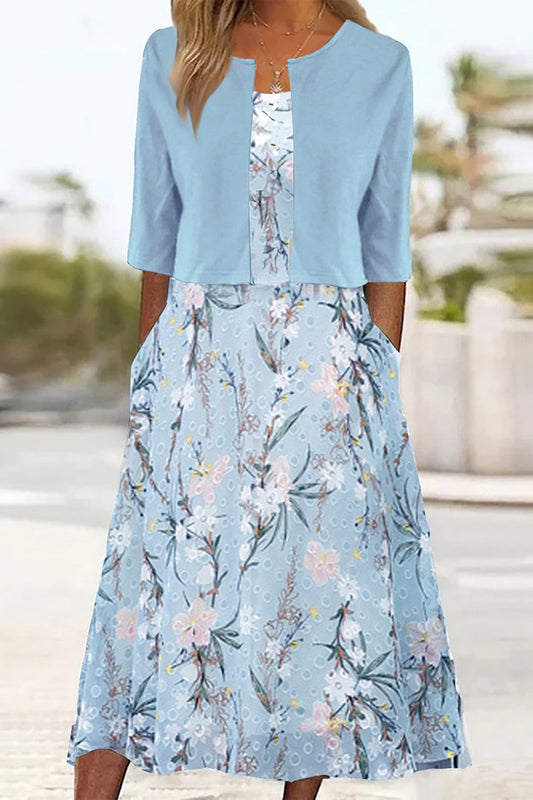 CM | Flowers Vestido midi de dos piezas