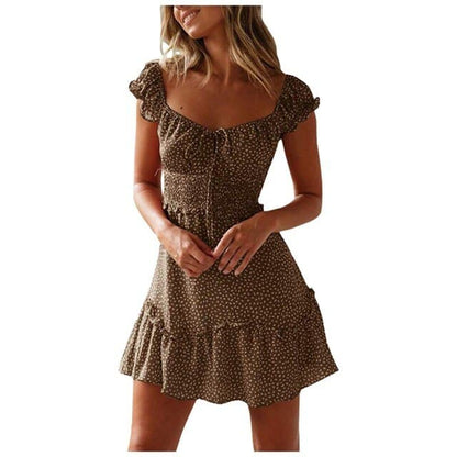 CM | Verano Sexy Mini Vestido Mujeres Blanco Nuevo Vestido Mujeres Verano Floral Vestido Mujeres Viejo Venta Caliente Vintage