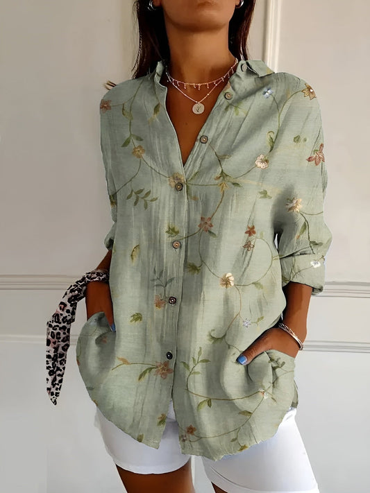 CM | Blusa casual con flores y ondas